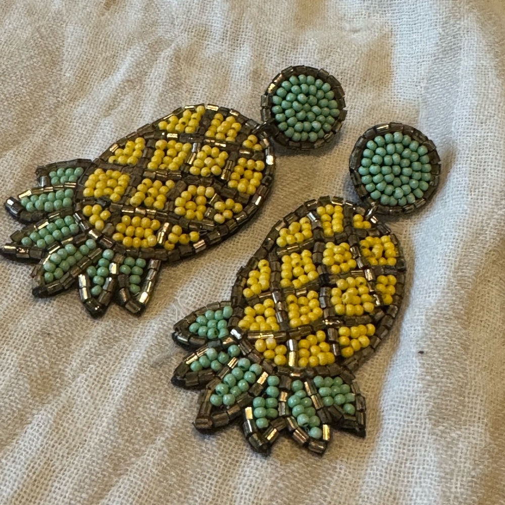 Beaded Pineapple Earrings